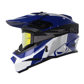Casco Hro Mx-03 Overkill Azul Blanco