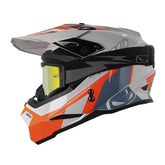 Casco Hro Mx-03 Overkill Gris Naranja Neon