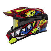 Casco Hro Mx-03 Riolu Rojo Naranja Neon