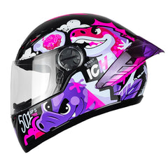Casco Ich 501sp Kids Sp Dino RIde Negro Fucsia
