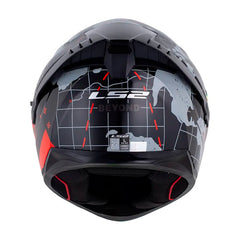 Casco Ls2 Ff806 Beyond Negro Rojo Visor Iridium Rojo