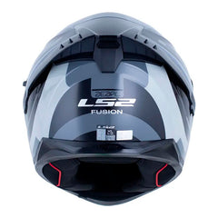 Casco Ls2 Ff806 Fusion Dedal Gris Gris Oscuro Visor Iridium Azul