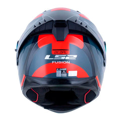 Casco Ls2 Ff806 Fusion Dedal Gris Rojo Visor Revo Rojo