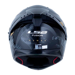 Casco Ls2 Ff806 Fusion Mamba Negro Dorado Visor Iridium Dorado