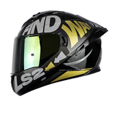 Casco Ls2 Ff806 Lil_Simz Gris Oscuro Gris Visor Iridium Dorado