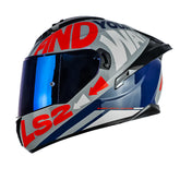 Casco Ls2 Ff806 Lil_Simz Gris Rojo Visor Iridium Azul