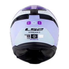 Casco Ls2 Ff808 Stream II Arlequin Morado Claro Morado Visor Iridium Morado