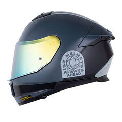 Casco Ls2 Ff808 Stream II Arlequin Negro Gris Visor Iridium Dorado