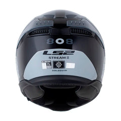 Casco Ls2 Ff808 Stream II Arlequin Negro Gris Visor Iridium Dorado