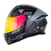 Casco Ls2 Ff808 Stream II Chimerax Gris Oscuro Gris Visor Iridium Rojo