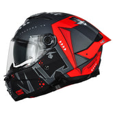 Casco Mt Thunder 4 R Sv Canvas C5 Negro Rojo