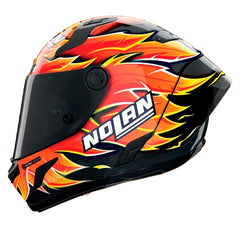 Casco Nolan X-804 Rs Ultra Carbon Replica Iannone (368) Negro Rojo Visor Smoke