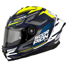 Casco Scorpion Exo-Race Air Kobra Azul Amarillo Neon