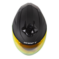 Casco Shaft 246 Sp Solid Negro Rojo Visor Revo Rojo