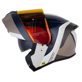 Casco Shaft 3820 Sp Prix Arena Gris Visor Revo Rojo