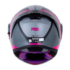 Casco Shaft 3820 Sp Prix Gris Fucsia Visor Revo Morado