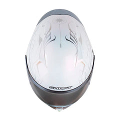 Casco Shaft 526Sp Evo Ornam Camaleon Blanco Holografico Silver Visor Iridium Silver