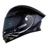 Casco Shaft 526Sp Evo Ornam Negro Holografico Silver Visor Smoke
