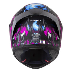 Casco Shaft 526Sp Evo Ragnar Negro Morado Visor Iridium Azul