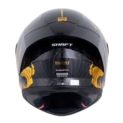 Casco Shaft 526Sp Evo Saoru Negro Holografico Dorado Visor Iridium Dorado