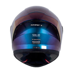 Casco Shaft 526Sp Evo Solid V2 Camaleon Silver Visor Iridium Azul