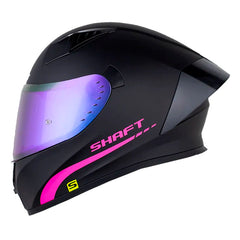 Casco Shaft 526Sp Evo Solid V2 Negro Fucsia Visor Revo Morado