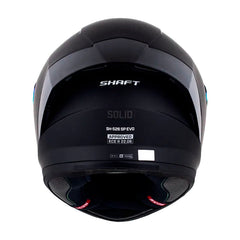 Casco Shaft 526Sp Evo Solid V2 Negro Gris Visor Revo Rojo