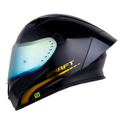 Casco Shaft 526Sp Evo Solid V2 Negro Holografico Dorado Visor Iridium Dorado