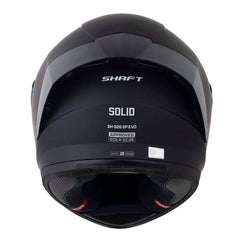 Casco Shaft 526Sp Evo Solid V2 Negro Holografico Silver Visor Revo Rojo
