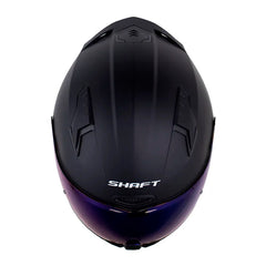 Casco Shaft 532Dv Solid Negro Amarillo Neon Visor Iridium Azul