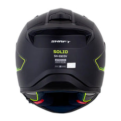 Casco Shaft 532Dv Solid Negro Amarillo Neon Visor Iridium Azul