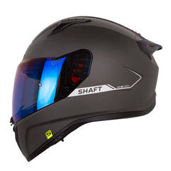 Casco Shaft 532Dv Solid Negro Silver Visor Iridium Azul
