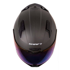 Casco Shaft 532Dv Solid Negro Silver Visor Iridium Azul