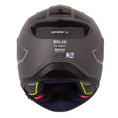 Casco Shaft 532Dv Solid Negro Silver Visor Iridium Azul