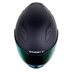 Casco Shaft 549 Sp Solid Negro Morado Visor Revo Morado