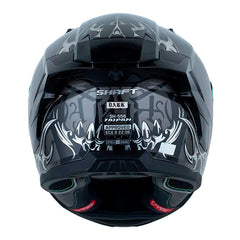 Casco Shaft 556 Taipan Dark Gris Oscuro Holografico Silver Visor Revo Rojo