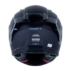Casco Shaft 556 Taipan Solid Negro Gris Visor Iridium Azul