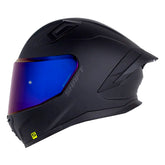 Casco Shaft 558Sp Solid Negro Gris Visor Iridium Azul