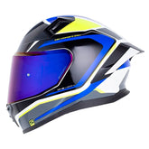 Casco Shaft 558Sp Xpeed Camaleon Azul Visor Iridium Azul