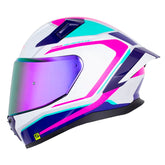 Casco Shaft 558Sp Xpeed Gris Fucsia Visor Revo Morado