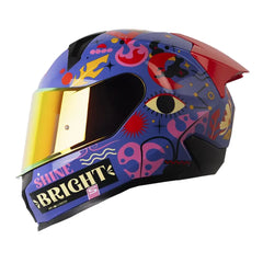 Casco Shaft 560 Evo Unstoppable Azul Rosado Visor Revo Rojo