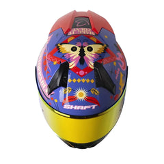 Casco Shaft 560 Evo Unstoppable Azul Rosado Visor Revo Rojo