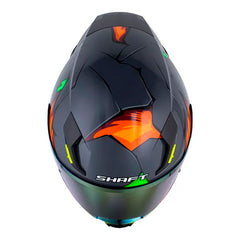 Casco Shaft 562 R B-Snatcher Gris Oscuro Naranja Visor Iridium Rojo