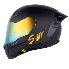 Casco Shaft 562 R Solid Negro Dorado Visor Iridium Dorado