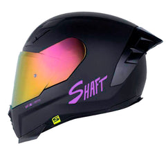 Casco Shaft 562 R Solid Negro Morado Visor Revo Morado