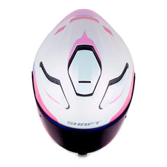 Casco Shaft 584 Sp Complete Camaleon Blanco Rosado Visor Iridium Azul