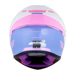 Casco Shaft 584 Sp Complete Camaleon Blanco Rosado Visor Iridium Azul