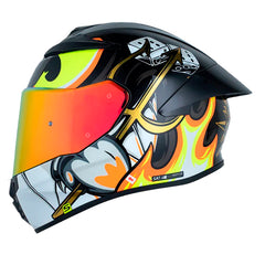 Casco Shaft 584 Sp Eternal Negro Negro Visor Revo Rojo
