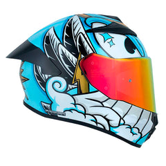 Casco Shaft 584 Sp Eternal Negro Negro Visor Revo Rojo
