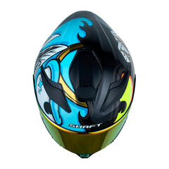 Casco Shaft 584 Sp Eternal Negro Negro Visor Revo Rojo